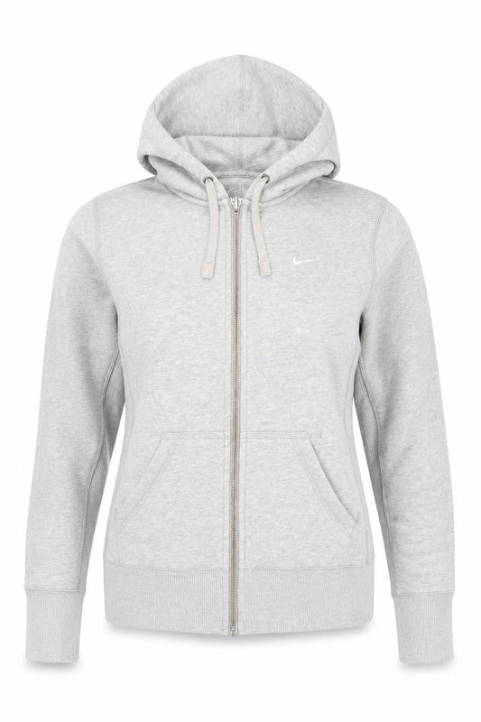 Nike Women's Grey Full Zip Hoodie Small Athletic Fit