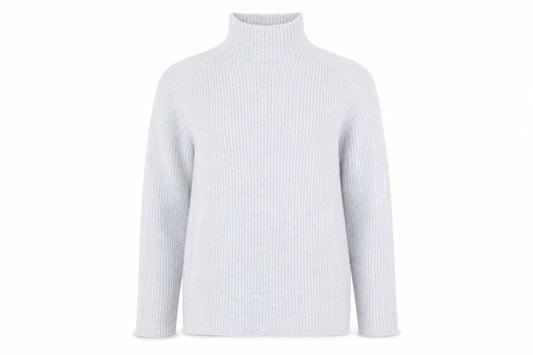 Mango Women's Grey High Neck Ribbed Knit Jumper Size S
