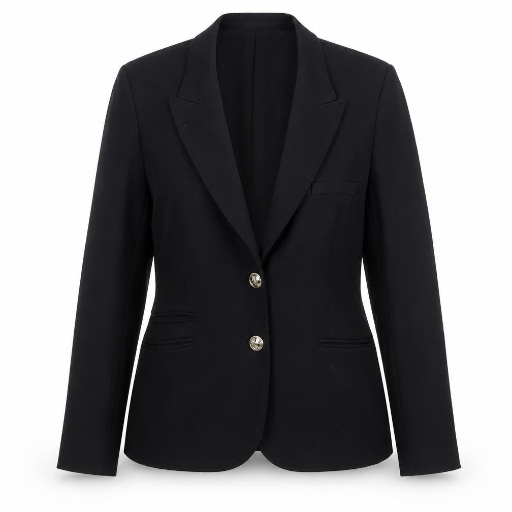 Marks & Spencer Women Black Size 14 Classic Two-Button Blazer