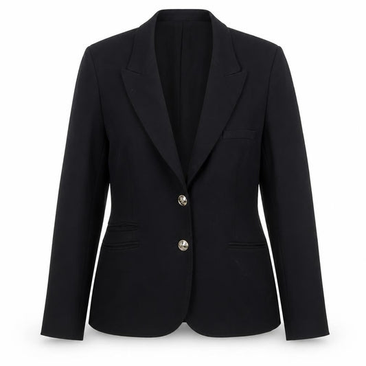 Marks & Spencer Women Black Size 14 Classic Two-Button Blazer