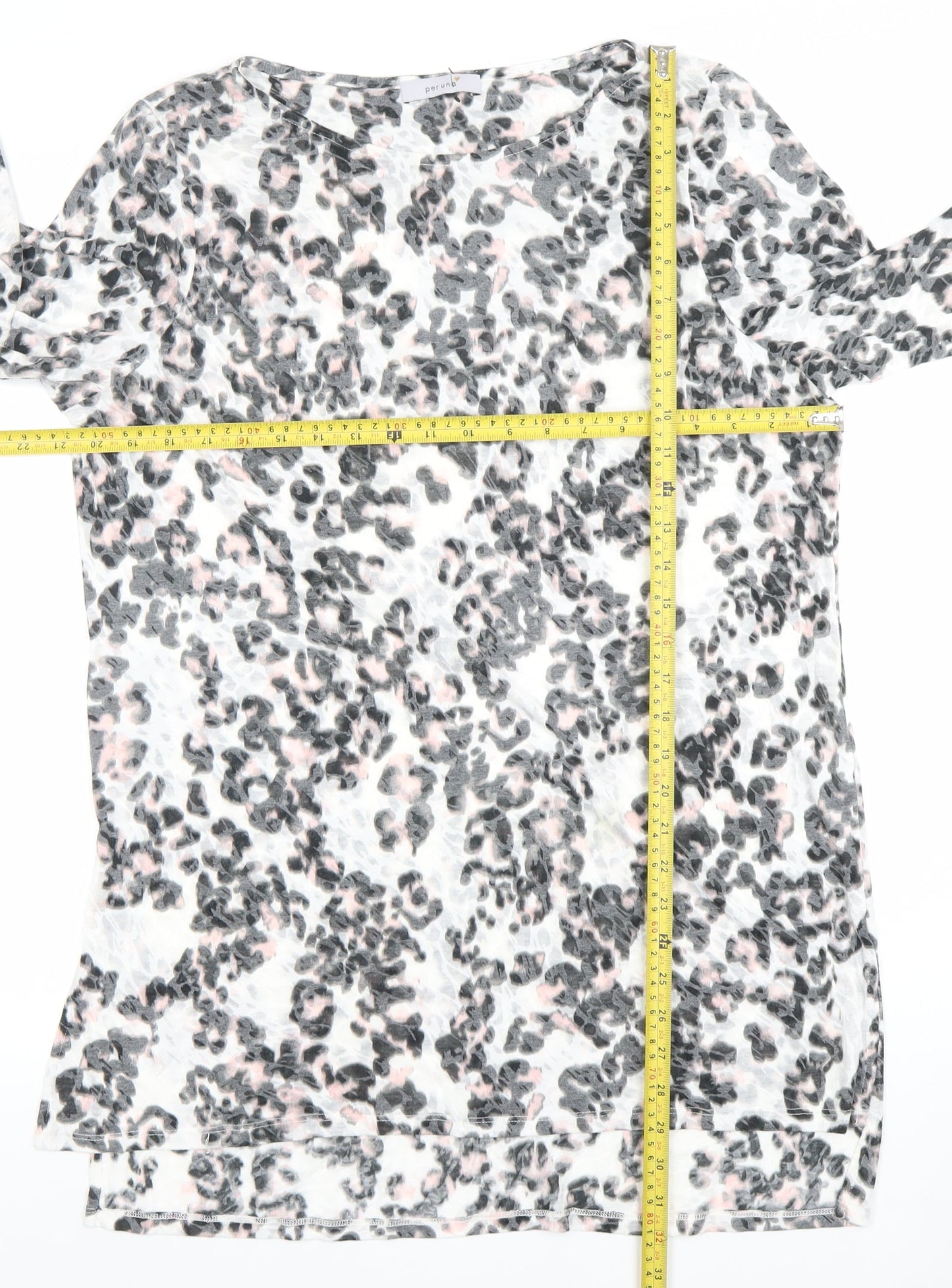 Marks and Spencer Women's Multicoloured Animal Print Long Sleeve T-Shirt Size 18
