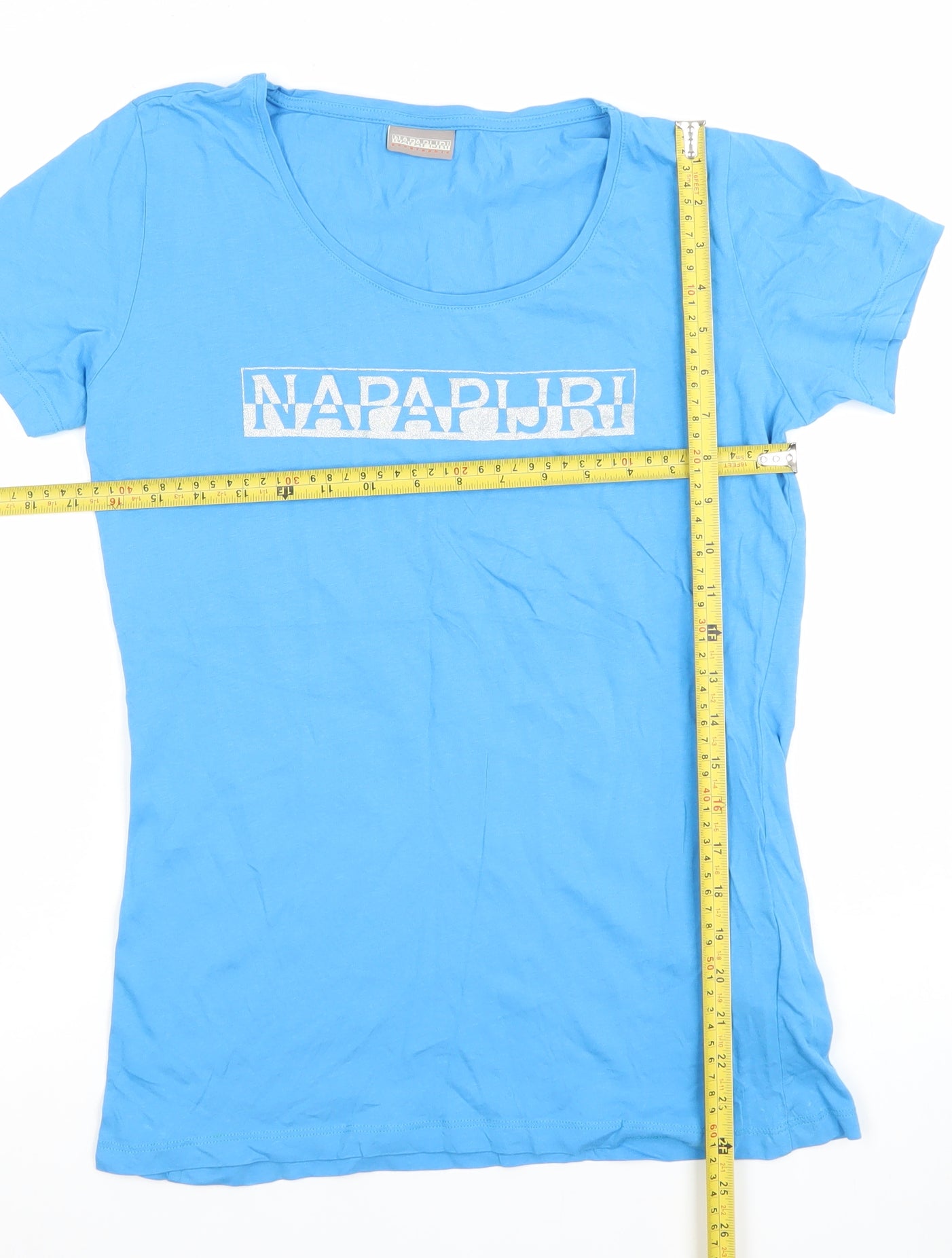 Napapijri Womens Blue Medium Cotton Logo T-Shirt