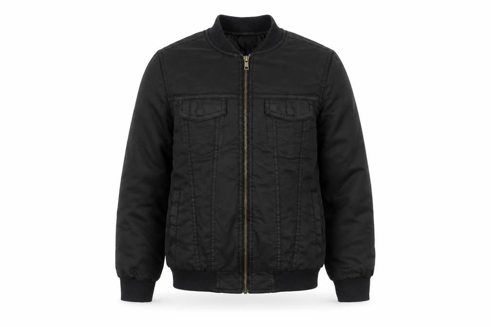Zara Boys Black Bomber Jacket 9-10 Years Lined Cotton Nylon Zip Style