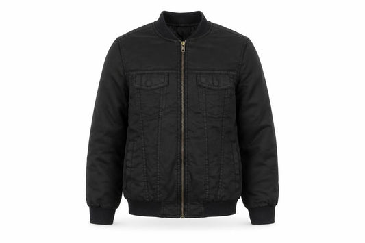 Zara Boys Black Bomber Jacket 9-10 Years Lined Cotton Nylon Zip Style