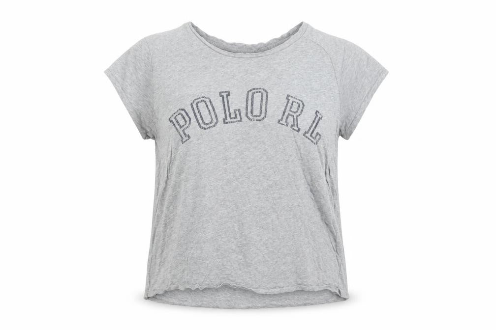 Polo Ralph Lauren Women's Grey Cotton Crew Neck T-Shirt M