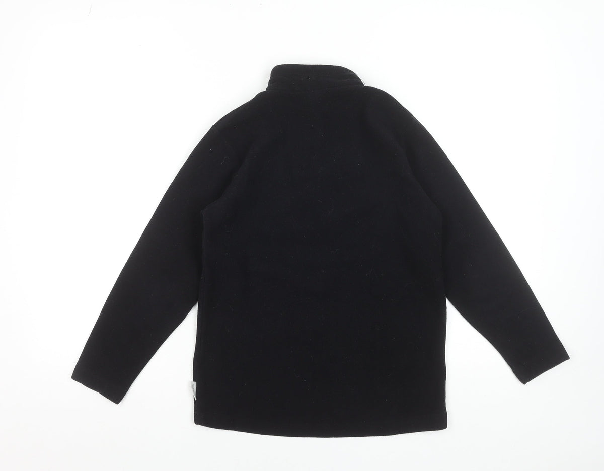 Quechua Boys Black Fleece 1/4 Zip Pullover Sweatshirt 12 Years
