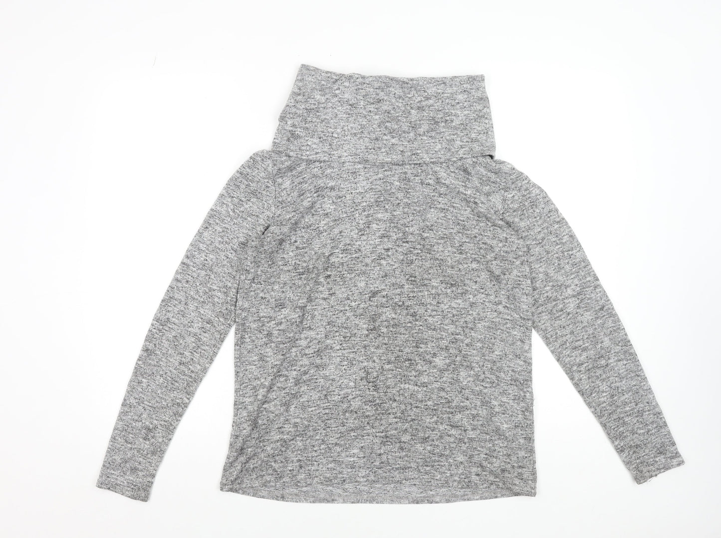 Dorothy Perkins Women’s Grey Roll Neck Long Sleeve Jersey Top Size 14
