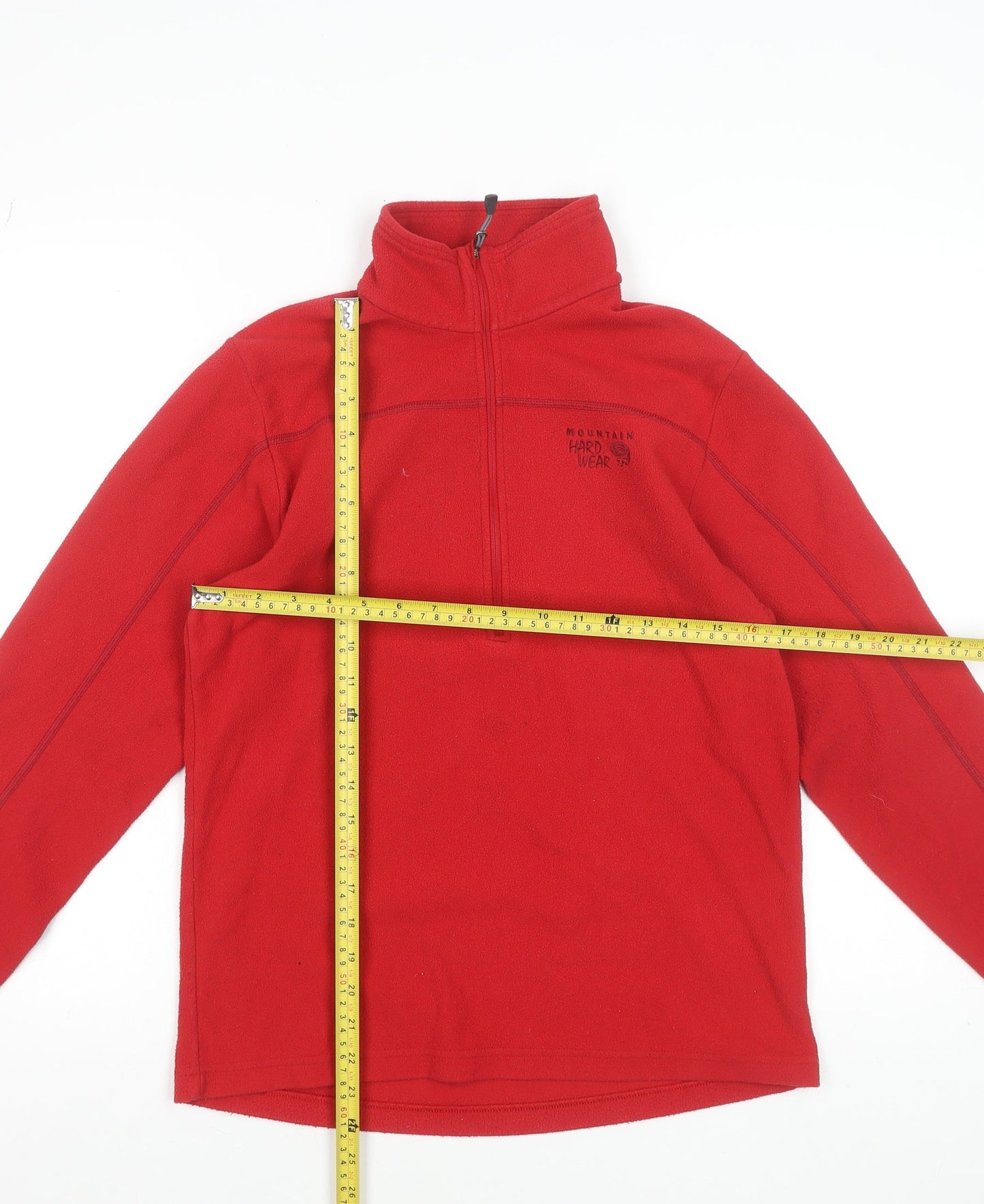 Mountain Hard Wear Men's Red Fleece 1/4 Zip Pullover Sweatshirt S