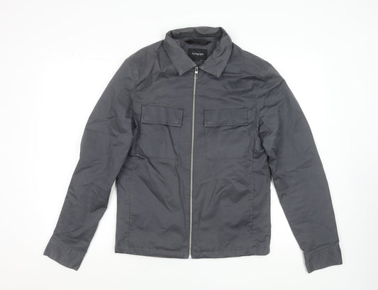 Marks and Spencer Men’s Grey Cotton Twill Zip Jacket S