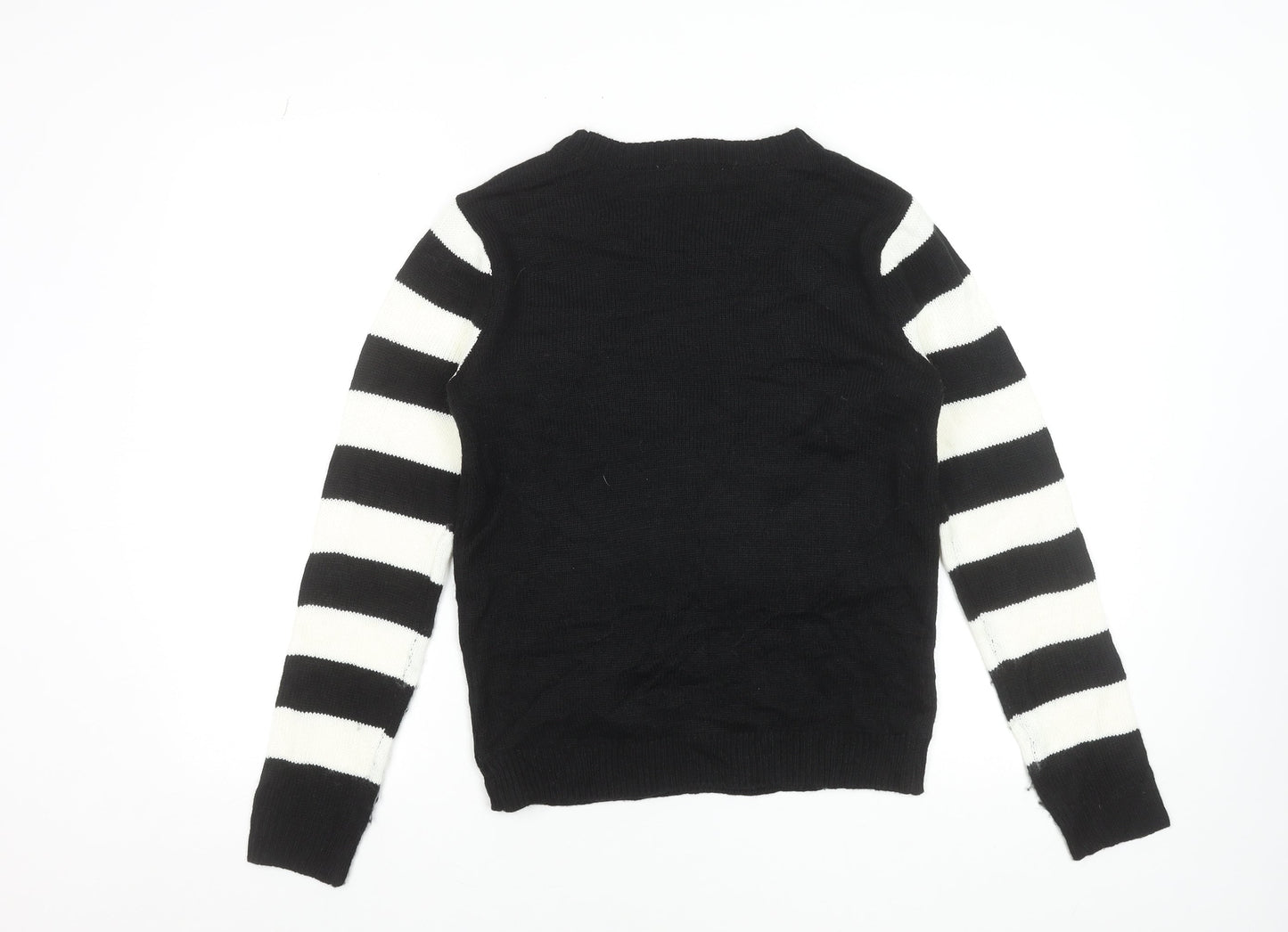 No Boundaries Teens Black Christmas Sequin Jumper M