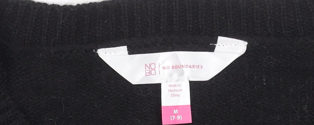 No Boundaries Teens Black Christmas Sequin Jumper M