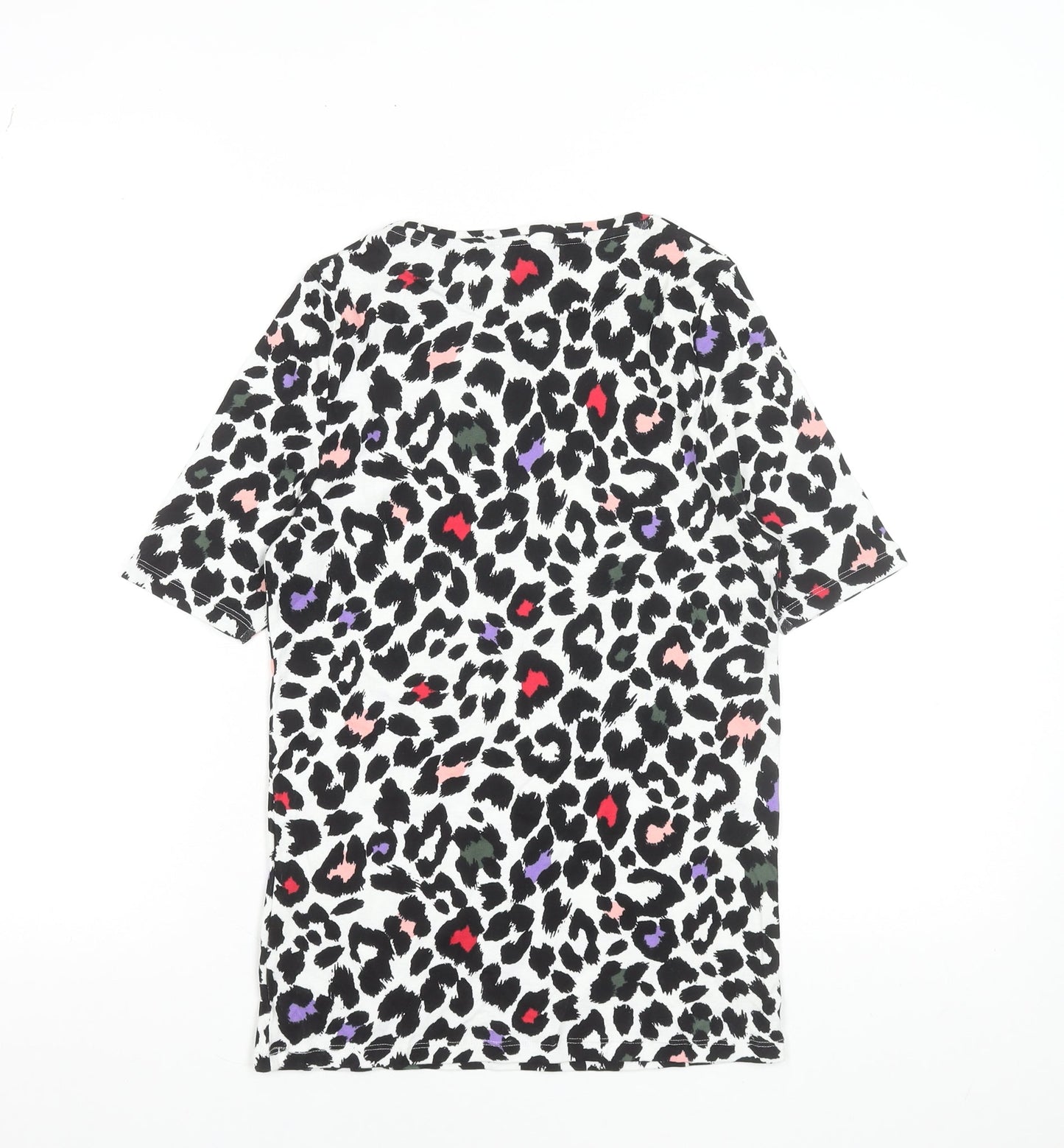 Marks and Spencer Womens Multicoloured Animal Print Cotton T-Shirt Size 10