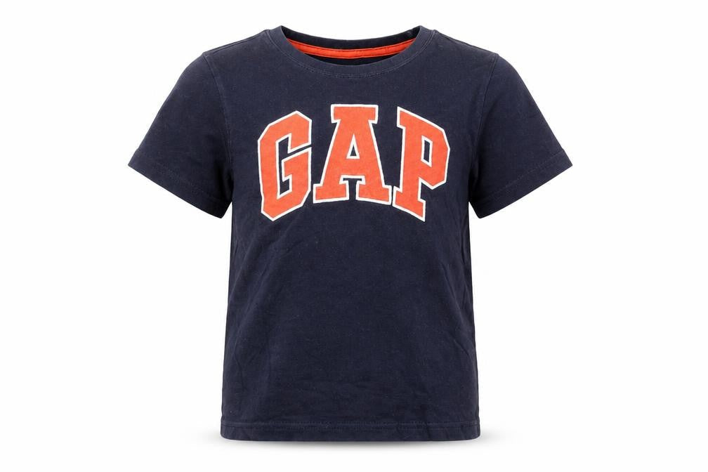 Gap Boys Navy Blue Short Sleeve Logo T-Shirt 5 Years 100% Cotton