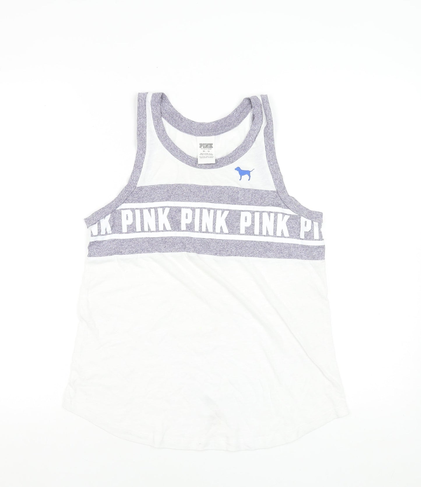 Victoria's Secret PINK Women's White Racerback Tank Top XS