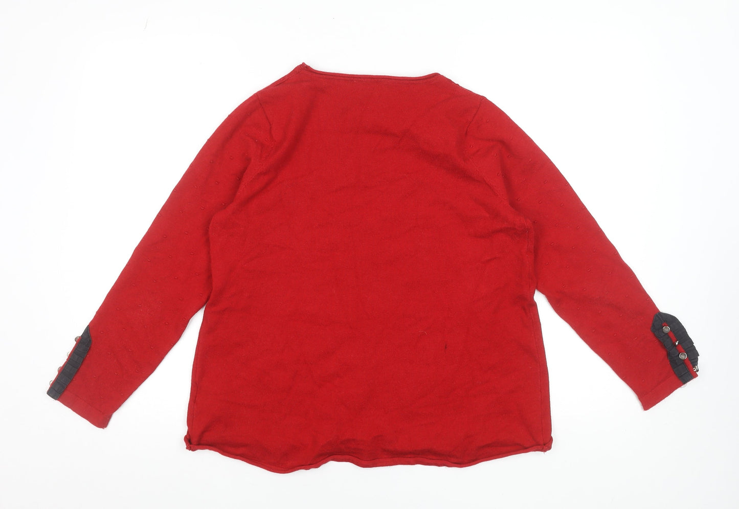 Scorzzo Women Red XL Pullover Jumper Long Sleeve Knit
