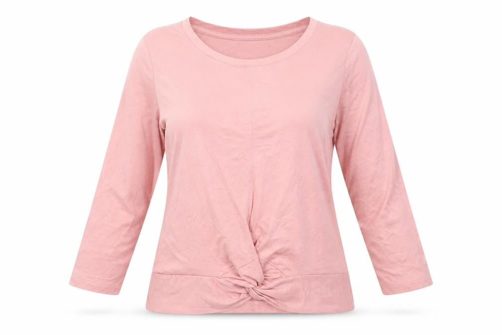 Kappa Women's Pink 3/4 Sleeve Basic Modal Blend T-Shirt Medium