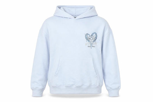 George Girls Blue Stitch Hoodie 13-14 Years Pullover Graphic Sweatshirt