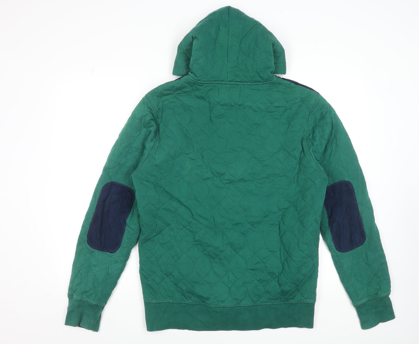 Jack & Jones Men’s Green Quilted Full Zip Hoodie XL Cotton