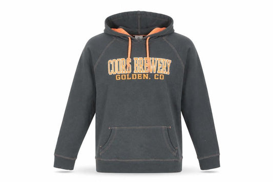 J. America Women's Grey Orange Coors Brewery Hoodie Size M Casual Pullover