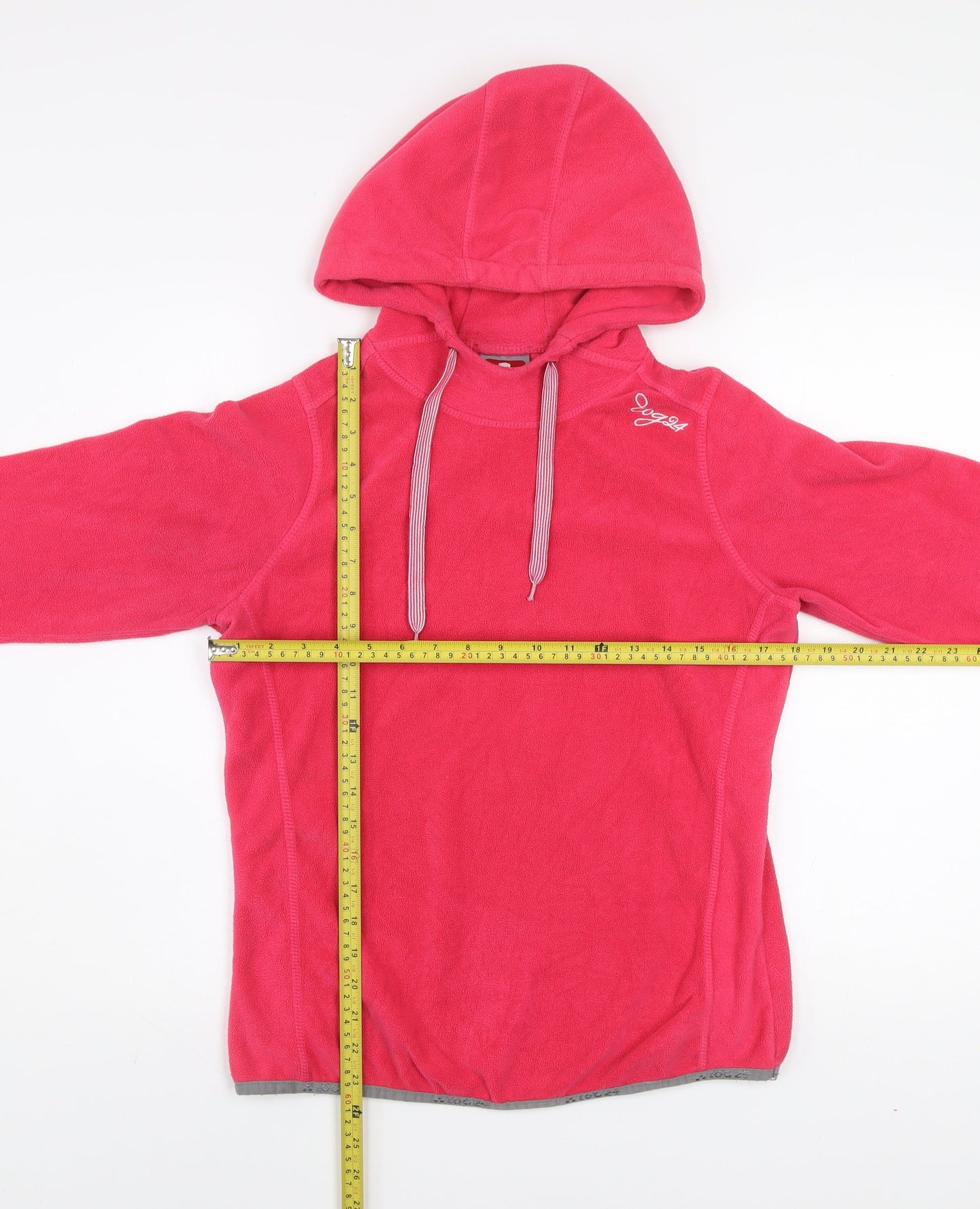 TOG24 Womens Pink Fleece Hoodie Size 10/12 Long Sleeve Pullover