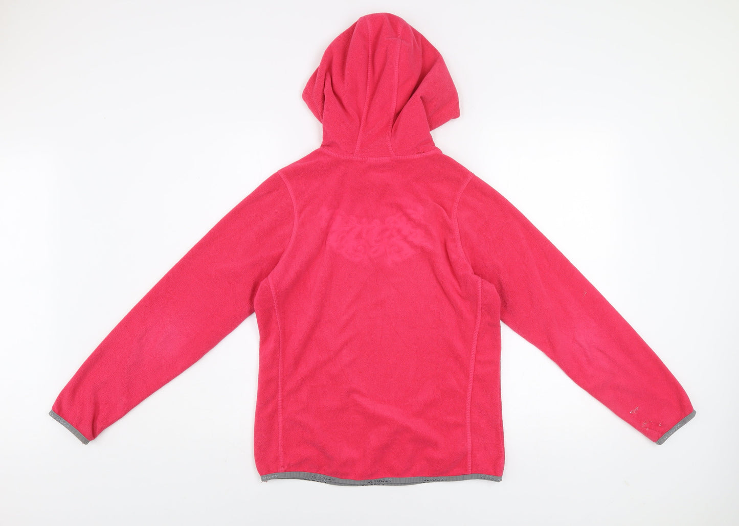 TOG24 Womens Pink Fleece Hoodie Size 10/12 Long Sleeve Pullover