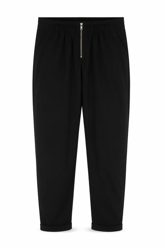 Love Label Women's Black Size 12 Tapered Zip Front Trousers