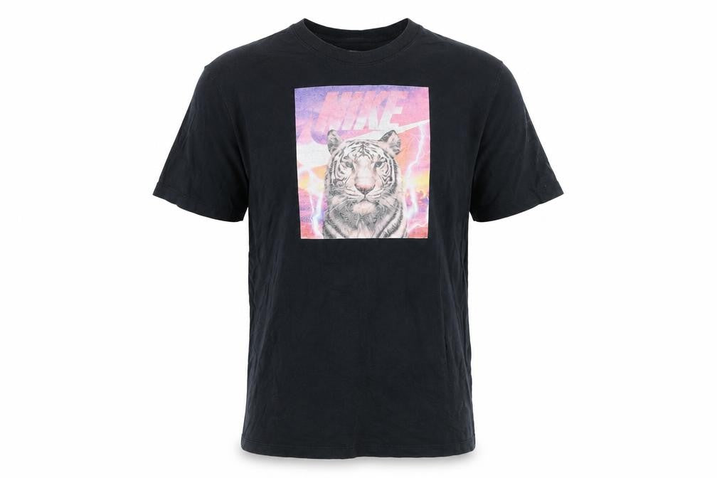 Nike Men's Black XL Graphic Tiger Print Short Sleeve T-Shirt