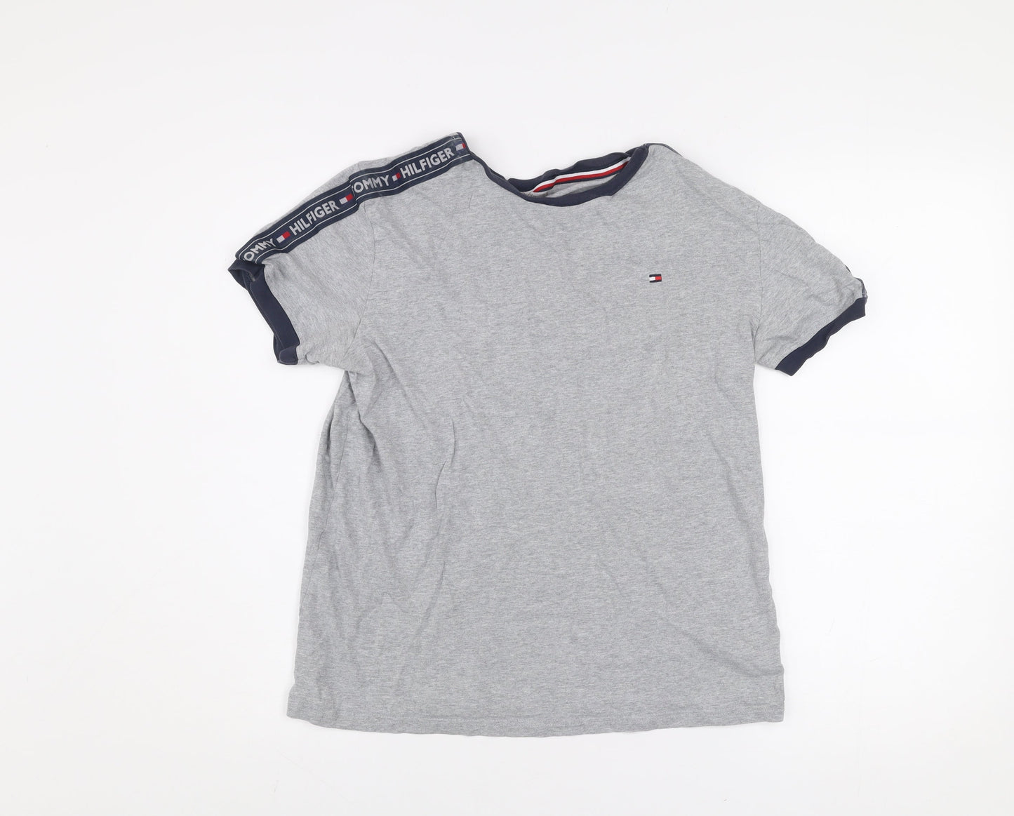Tommy Hilfiger Men's Grey Short Sleeve Crew Neck Cotton T-Shirt Size S