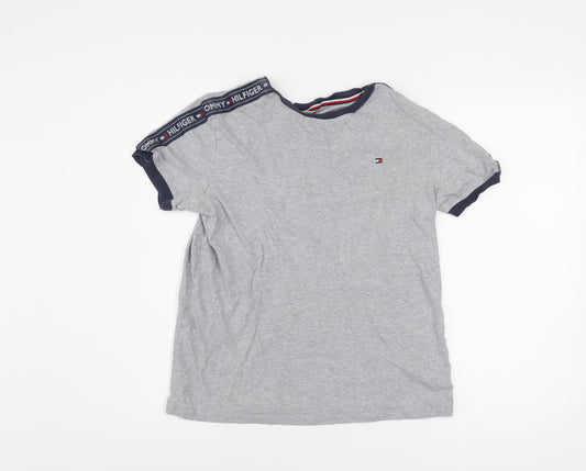 Tommy Hilfiger Men's Grey Short Sleeve Crew Neck Cotton T-Shirt Size S
