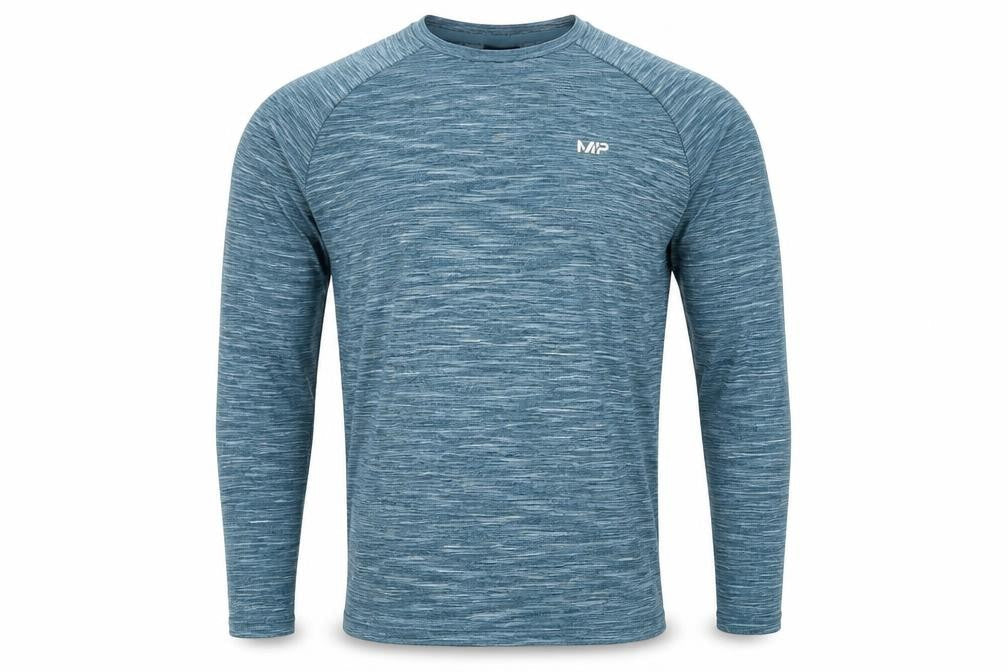 MP Men's Blue Long Sleeve Training Top Size S Athletic Fit