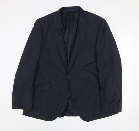 Next Italia Men's Blue 44R Wool Blend Single-Breasted Blazer