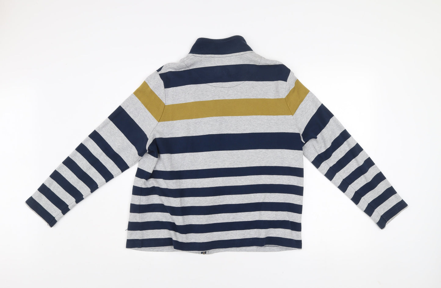 Viyella Women’s Blue Striped Zip-Up Cotton Stretch Jacket XL