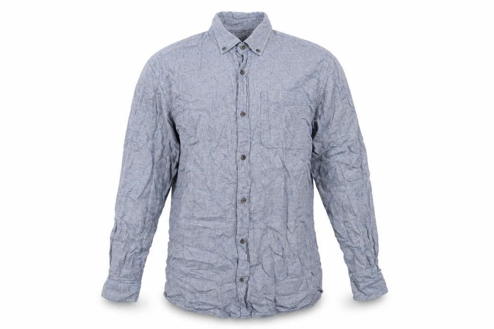 Jack & Jones Essentials Men’s Blue Cotton Flannel Button-Up Shirt Size M