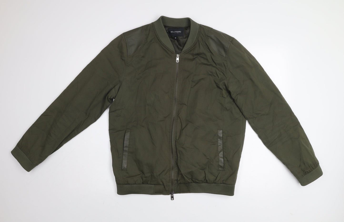 Bolongaro Trevor Men's Green Bomber Jacket Size M Full Zip Casual