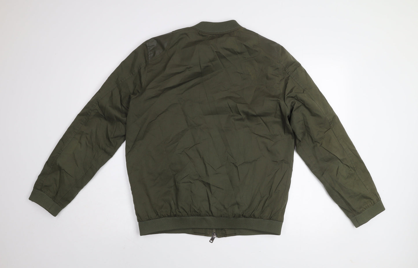 Bolongaro Trevor Men's Green Bomber Jacket Size M Full Zip Casual