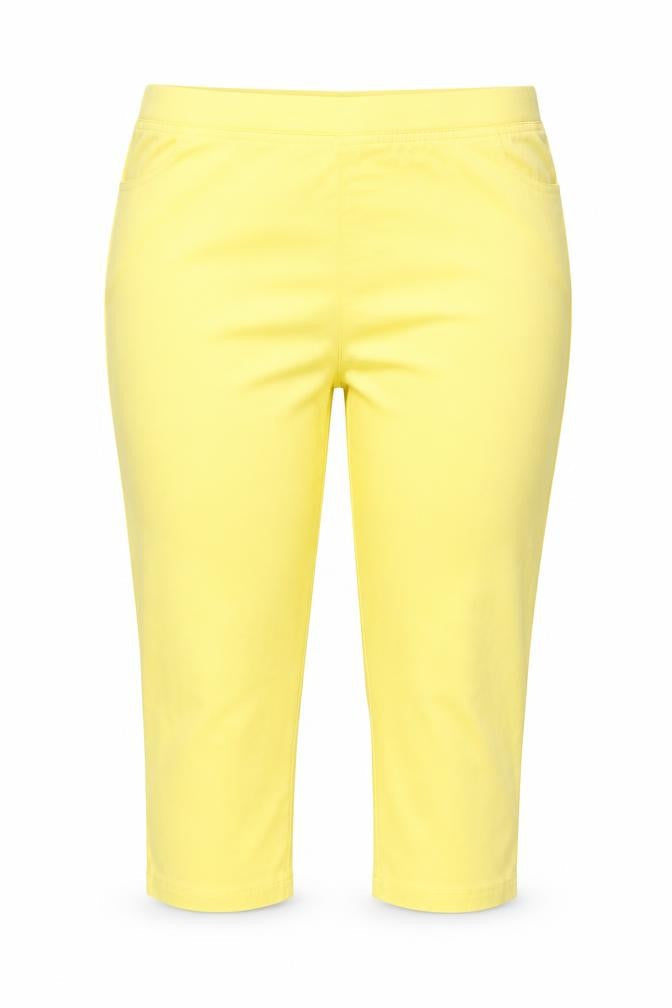 Damart Women’s Yellow Cropped Jeans Size 20 Regular Fit Cotton Blend