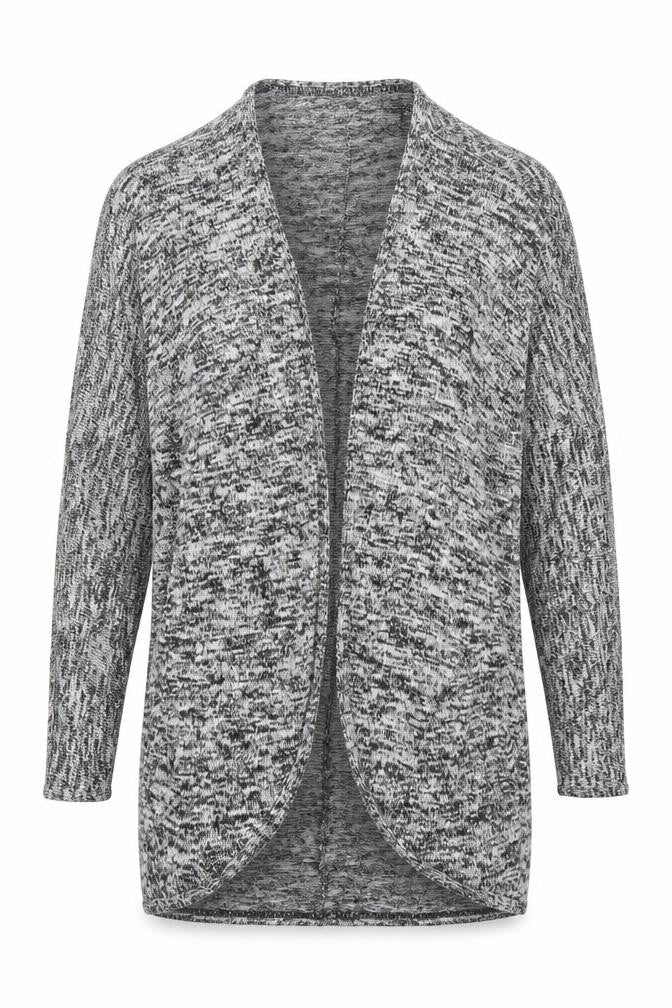 New Look Women's Grey Knit Open Front Cardigan Size 8