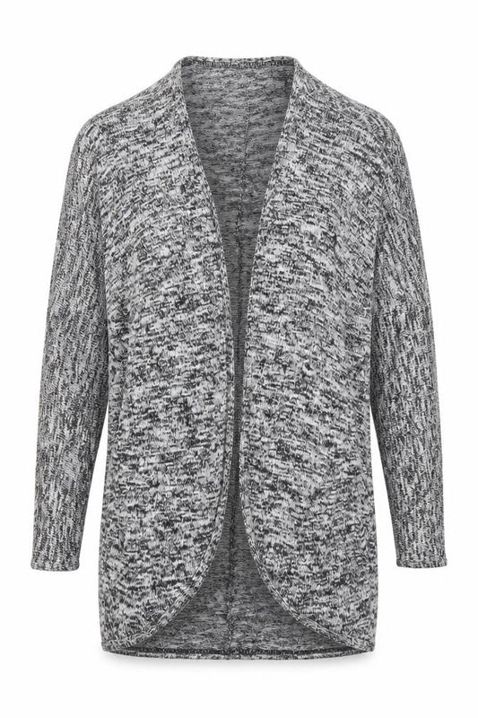 New Look Women's Grey Knit Open Front Cardigan Size 8