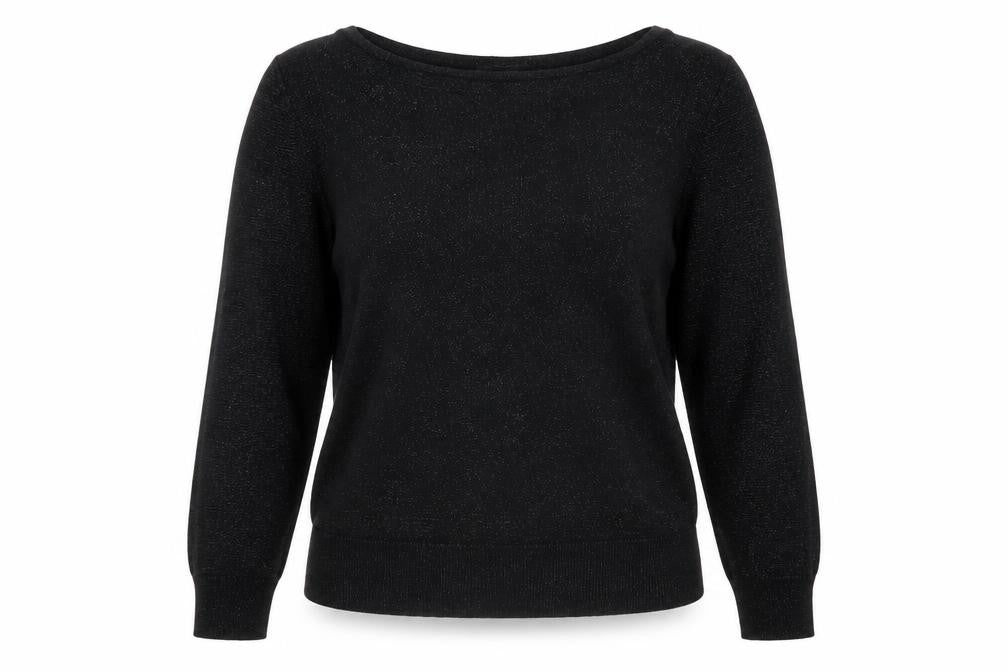 Marks & Spencer Women’s Black Knit Long Sleeve Zip Back Blouse Size 14