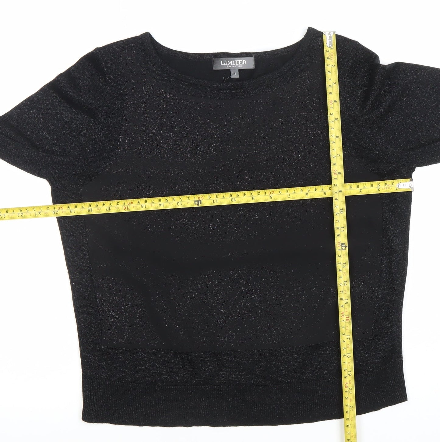 Marks and Spencer Women’s Black Knit Long Sleeve Zip Back Blouse Size 14