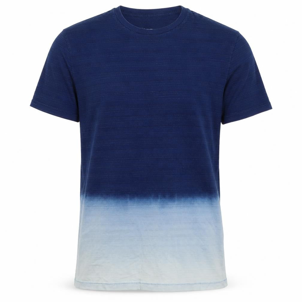 Celio Men Blue Ombre Cotton Short Sleeve T-Shirt Size M