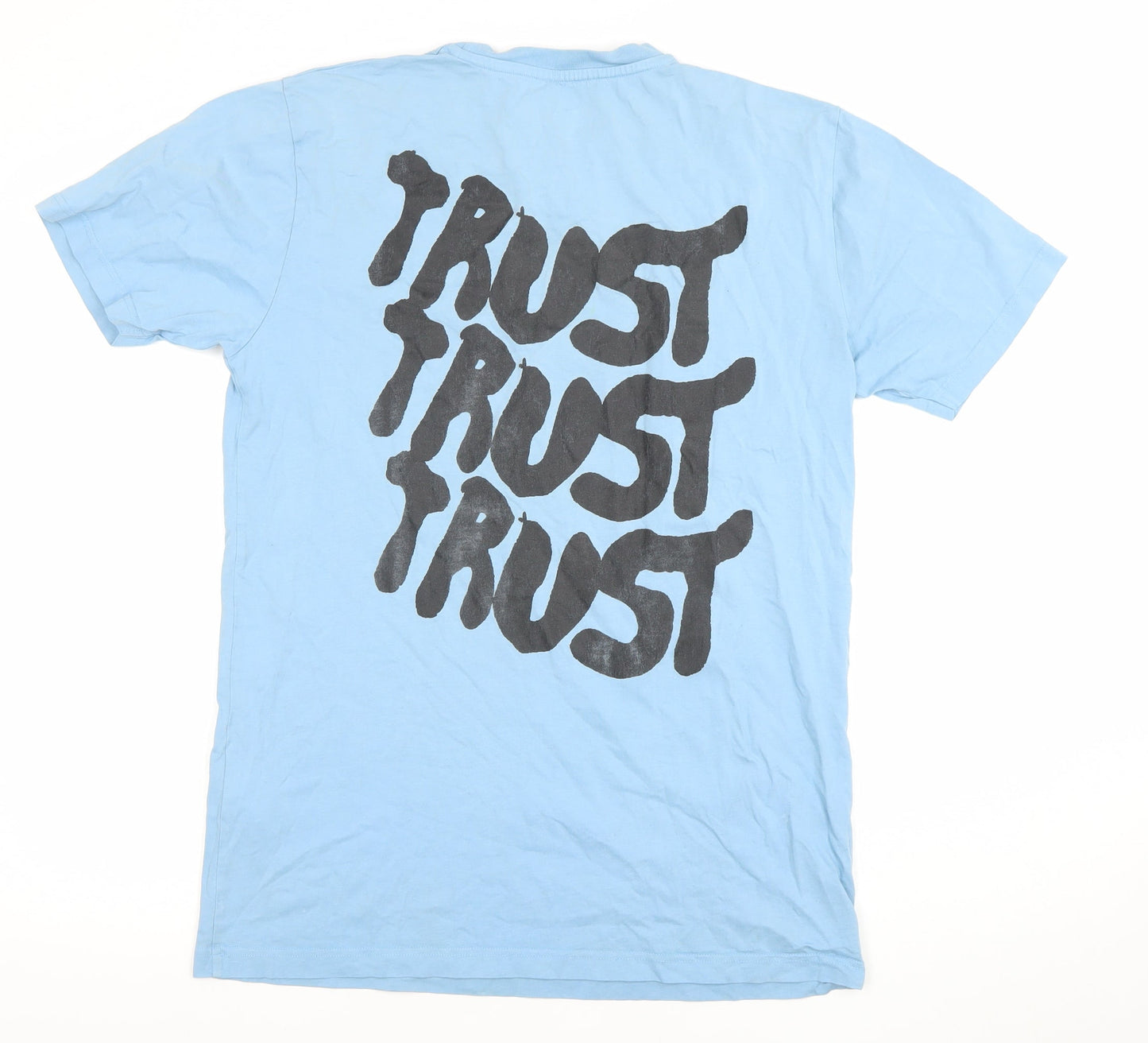 Dusty Luvin Blue Organic Cotton Graphic T-Shirt Women’s Large
