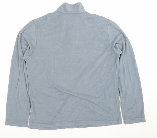 Fila Women Blue 1/2 Zip Fleece Pullover Sweatshirt Size 12