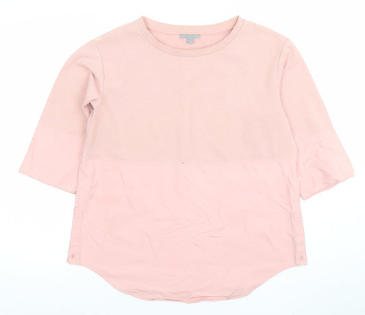COS Womens Pink 3/4 Sleeve Cotton Blend Tunic Blouse XS