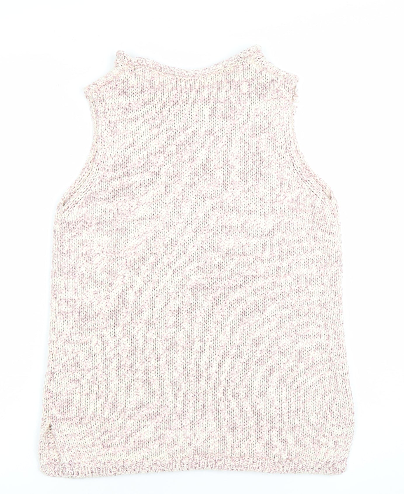 Marks and Spencer Women’s Pink Knit Sleeveless High Neck Vest Jumper Size S