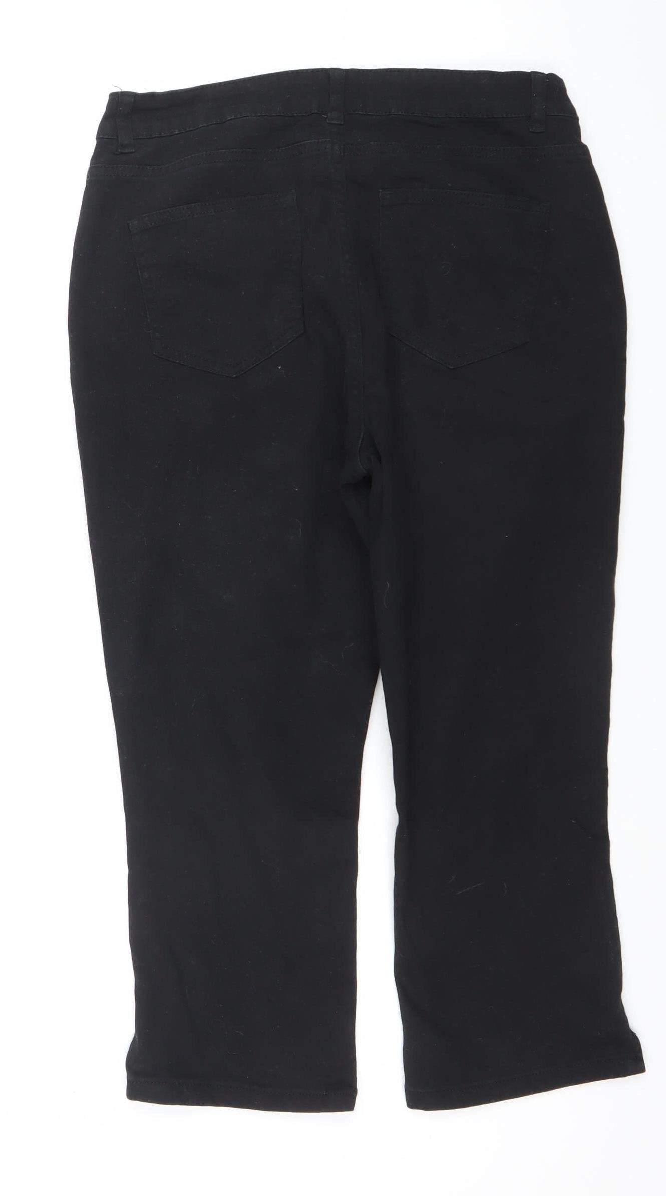 Dunnes Women Black Size 14 Straight Leg Stretch Jeans