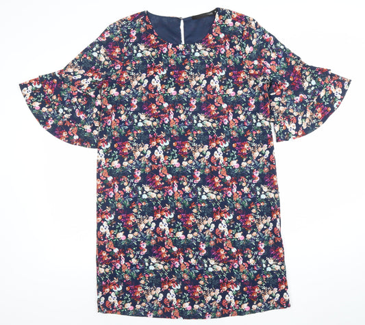 Tiffosi Women Multicoloured Floral Shift Dress M Knee Length