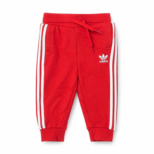 Adidas Unisex Baby Red Jogger Trousers 12-18 Months Cotton Blend