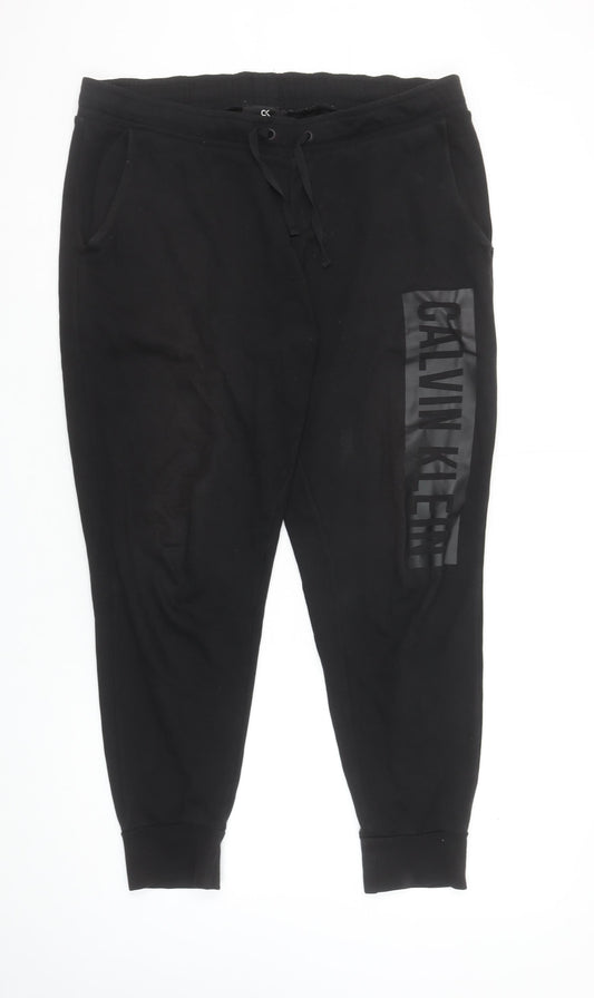 Calvin Klein Men’s Black Joggers Size S Cotton Stretch Comfort Fit