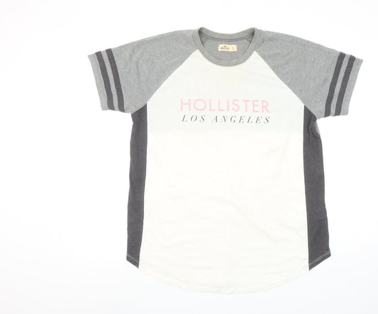 Hollister Women’s Multicoloured Ringer T-Shirt Size L